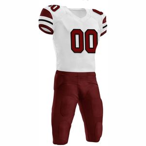 เสื้อและกางเกงอเมริกันฟุตบอลแบบสั่งทำขายส่ง ผ้าโพลีเอสเตอร์ 100% ระบายความชื้น ป้องกันรังสียูวี แขนสั้น สำหรับผู้ใหญ่ - Product Image 3