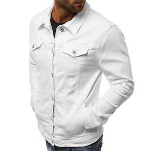 Denim coupe-vent en molleton délavé bleu déchiré sur le devant pour l'hiver 2025 personnalisé de haute qualité classique vieilli en gros - Product Image 2