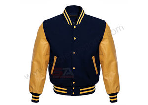 Custom Varisty Jacket Bordado Logo Mangas de cuero Lana Letterman Varsity Jacket Hombres Chaqueta - Product Image 3