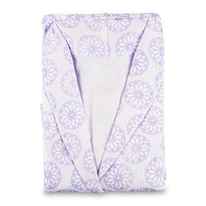 Peignoir jetable imprimé en tissu non tissé violet clair 95 g/m², disponible en OEM/ODM, serviettes de bain jetables - Product Image 3
