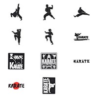 Ensemble de breloques pour chaussures de karaté en PVC, décorations d'arts martiaux pour sabots et chaussures à trous, pendentif sportif stylé, cadeau pour les amateurs de karaté et les fêtes