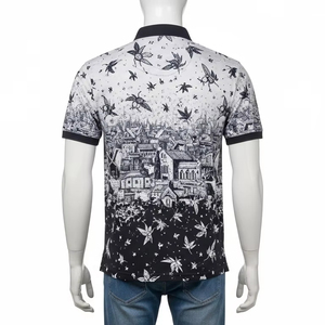 Mens Short Sleeve Polo <b>Shirts</b> With <b>Pocket</b> Printed Design Cotton Blend Breathable Casual Daily Wear Custom Logo Wholesale Supply - Product Image 3