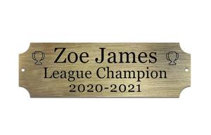 Logos de muebles en relieve con placa de latón antiguo de diseño moderno, etiquetas grabadas con nombre de marca para equipo de restaurante - Product Image 5