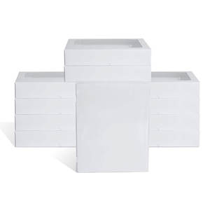 Eco Friendly Rectangle <b>White</b> Brown Window Packaging Bread Pie Donut Cake Souffle Biscuits Biodegradable Takeout <b>Box</b> - Product Image 2