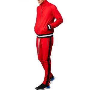 Mode hommes 100% polyester décontracté deux pièces ensemble en gros entraînement vêtements de sport survêtements vêtements de Sport survêtement pour hommes ensemble - Product Image 2