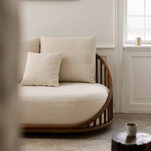 Rattan Loveseat <b>Brown</b> Finishing for Living Room - Product Image 4