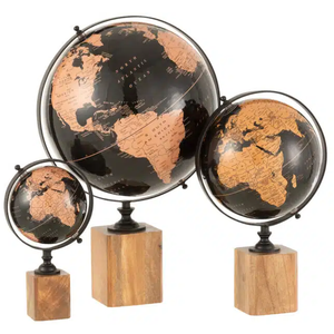 Globo de papel con mapa del mundo de estilo único, Base de madera, decoración del hogar, modelo de estructura Interior, artículo de geografía educativa, Material de Metal - Product Image 1