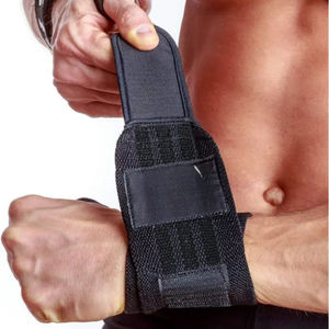 Vente en gros de bracelets d'haltérophilie de 13 pouces avec logo personnalisé Support de poignet respirant à réglage élastique pour haltérophilie et salle de sport - Product Image 5