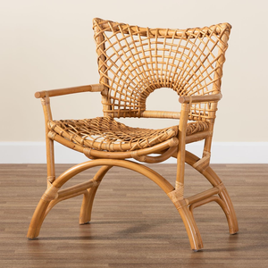 Rattan Chair Decor for Home Durable and Lightweight Cane Wicker Chair with Comfortable Seat for Kitchen & Patio - Product Image 2