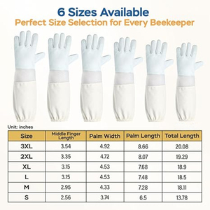 Gants d'apiculture faits à la main avec normes de sécurité Gants en cuir de chèvre à manches longues Gants anti-piqûres pour apiculteurs Service OEM - Product Image 5