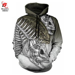 Sudadera con capucha enmascarada transpirable sublimada Ropa de pesca Hombres Sudadera con capucha de pesca de manga larga Camisas Protección solar - Product Image 4