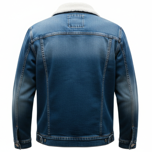 Mens Sherpa <b>Lined</b> Denim Jacket Winter Warm <b>Jean</b> Coat - Product Image 2