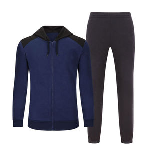 Survêtement surdimensionné d'hiver pour hommes, vêtements de sport en gros, logo personnalisé, vêtements de sport en coton polaire, tenue de jogging deux pièces pour l'entraînement - Product Image 1