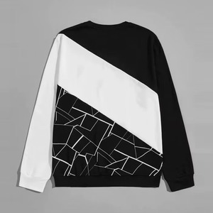 Sudadera de Forro Polar de Invierno con Cuello Redondo Extra Grande Personalizada al por Mayor para Hombre, Algodón Orgánico Grueso, Diseño Sólido, OEM - Product Image 1