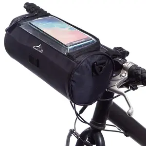 户外防水回收RPET定制自行车智能手机触摸屏手机支架口袋车把自行车包