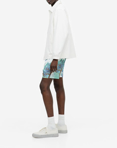 New Custom Wholesale Casual Fit Blank Fleece Shorts Side Pocket <b>Animal</b> Print Elastic Waist Anti-Wrinkle Quick Dry Breathable - Product Image 3