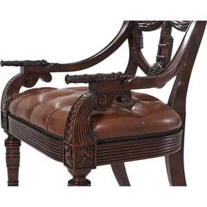 Bois sculpté exquis et sellerie haut de gamme |   <span class=keywords><strong>Fauteuil</strong></span> d'appoint Prestige English Heritage - Product Image 5