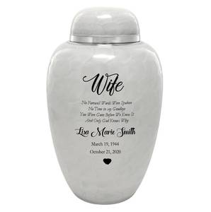 Urna Funeraria para Mujer, Grabada, de Aluminio, para Madre, Esposa, Abuela, Urna para Cenizas - Product Image 4