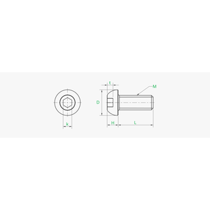 Vis à tête bombée M2.5 en acier inoxydable, matériau nylon, finition zinguée ou oxyde noir disponible, longueurs 30mm et 40mm - Product Image 3