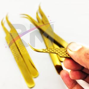 RMI Produit de haute qualité Pince à cils incurvée régulière Diamond Grip Gold Plasma Color Set - Product Image 6