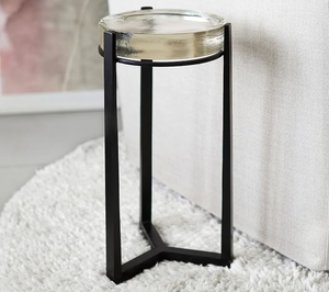 Table de service en métal sur le dessus Armoires décoratives de qualité pour le salon en fonte de verre Meubles de luxe fabriqués à la main par des artisans - Product Image 5