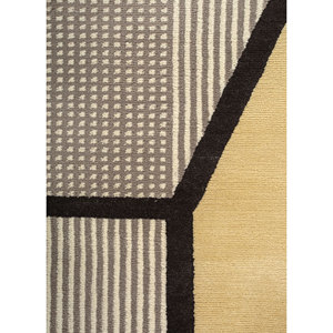 Alfombra de Lana Anudada a Mano Aiwl-3067, Color Marfil, Área Grande, Rectangular 9x12, Diseño Geométrico Tipo Rompecabezas Tabriz, para el Hogar, Sala de Estar, Pasillo - Product Image 3