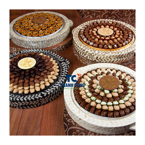 High-End RAMADAN EID HOLIDAY MOP <b>CHOCOLATE</b> TRAY Custom Design Vietnam Factory OEM Handmade <b>Luxury</b> Gift Tray - Product Image 1
