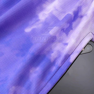 Conjunto de Uniforme de Baloncesto SONISPO con Estampado Digital en Degradado para Camiseta sin Mangas Blanca y Pantalones Cortos con Cintura Elástica, Unisex, para Adultos, Verano - Product Image 6