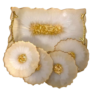 Bandeja de decoración de boda para restaurantes de estilo europeo, bandeja de desayuno, bandeja de resina hecha a mano india, platos, suministros a granel - Product Image 1