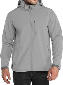 Custom logo Men <b>Jackets</b> With Hood Windproof Waterproof Soft Shell Full-Zip <b>Jacket</b> Team - Product Image 2