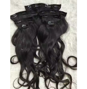 Extensions à clipser fabriquées à partir de vrais cheveux humains, texture soyeuse et droite, sensation légère et maintien confortable et sécurisé - Product Image 3