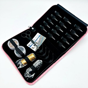 Kit de herramientas de extensión de cabello rosa a precio de venta de fábrica, pinzas para el cabello, cajas de cuentas, hilos y tijera, acero sostenible de alta calidad - Product Image 3