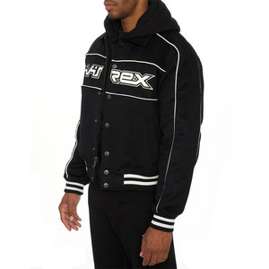 Customizable Winter <b>Men's</b> Genuine <b>Leather</b> Casual Avirex <b>Jackets</b> Canvas Real <b>Leather</b> Letterman Style Plus Size Quick Dry - Product Image 6