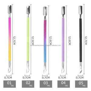 Empujador de Cutículas de Acero Inoxidable de Doble Cabeza con Logotipo Personalizado, Removedor de Piel Muerta, para Manicura y Pedicura, Reutilizable, Metálico - Product Image 3