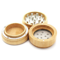 Nouveau design de broyeurs de tabac en bois de qualité supérieure avec logo personnalisé, 3 pièces, magasin de fumée, accessoires pour fumeurs, broyeur d'herbes sèches en bois
