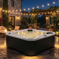DSL-7306V Spa carré extérieur en acrylique pour 6 personnes avec massage par remous pour adultes et enfants