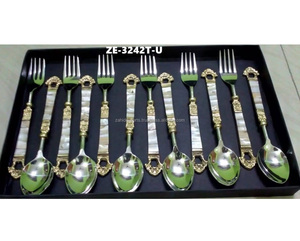 Rústico Vintage Matte Silver Cubiertos 20 piezas Juego antiguo Juego de utensilios de cocina al aire libre Hecho por Zahid Portability Mirrored Steel - Product Image 1