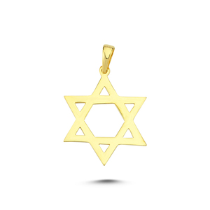 Colgante de Estrella de David para mujer, joyería de oro de 14 quilates, diseño de arte religioso, colgante de circón delicado, gran oferta - Product Image 6