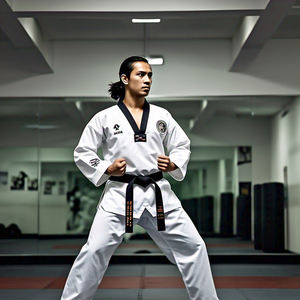 ชุดยูนิเซ็กซ์คุณภาพสูง ผ้าฝ้าย 100% ระบายอากาศได้ดี น้ำหนักเบา 280 กรัม ชุดเทควันโด ผ้าที่ยืดหยุ่นได้ เหมาะสำหรับศิลปะการต่อสู้และมวย - Product Image 2