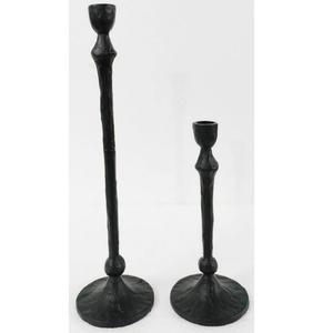 Bougeoir enduit de poudre noire campagne américaine Vintage bougeoirs pour Patio dîner Table décor à la maison - Product Image 1