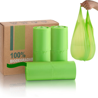 Sacs à déchets pour animaux de compagnie biodégradables et compostables à 100 %, écologiques, en rouleau, emballage plastique, sacs poubelle 20L, prix réduit