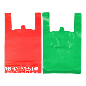 Bolsa de compras de camisetas de plástico de alta calidad de fábrica OEM con diseño de asa para negocios y compras - Product Image 5
