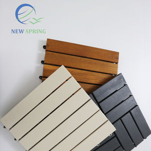 Design moderne Revêtements de sol pour terrasse et terrasse extérieurs à emboîtement teints bruns Parquet en bois d'acacia facile à installer - Product Image 5