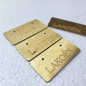 custom made brass earring holders with engraved logo ideal for <b>jewelry</b> designers for promotions - Product Image 2