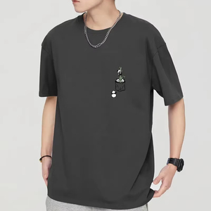 T-shirts d'été à manches courtes pour hommes, rouge, noir, design de la ligne 100% Stock, vêtements en vrac, mélange de vêtements en balle, vêtements d'occasion - Product Image 1