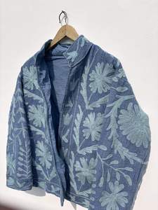 Venta caliente indio hecho a mano Suzani bordado chaqueta mujer corta Suzani algodón chaqueta tamaño libre personalizable Suzani abrigo - Product Image 3