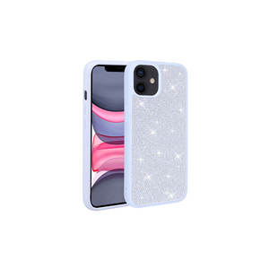 Étui de téléphone en silicone brillant de luxe avec strass pour iPhone 11 XR 7 Plus A53 - Coque arrière de protection tendance - Product Image 1