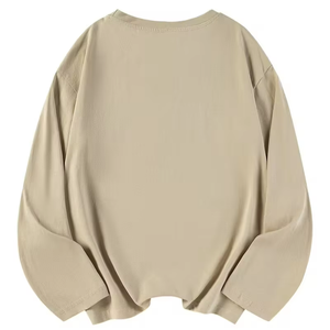 Camiseta Casual de Mujer 100% Algodón, Nuevo Diseño, Cuello Redondo, Manga Larga, Color Sólido, Compra Directa de Fábrica desde Bangladés - Product Image 2