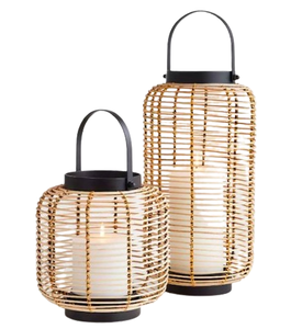 Vela de aspecto antiguo, diseño de jaula de linterna con mango, vela hecha a mano, votiva, a prueba de viento, decoración de iluminación para el hogar de alta calidad - Product Image 5