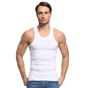 High Quality <b>Men's</b> 100% Cotton Ribbed <b>Tank</b> <b>Top</b> Custom Printed Gym Workout Fitness Streetwear Summer Sleeveless Fit - Product Image 5